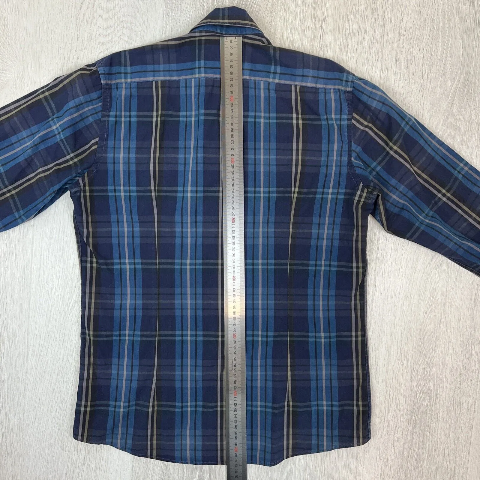Zara Mens Long Sleeve Slim Fit Button Up Shirt Size Medium