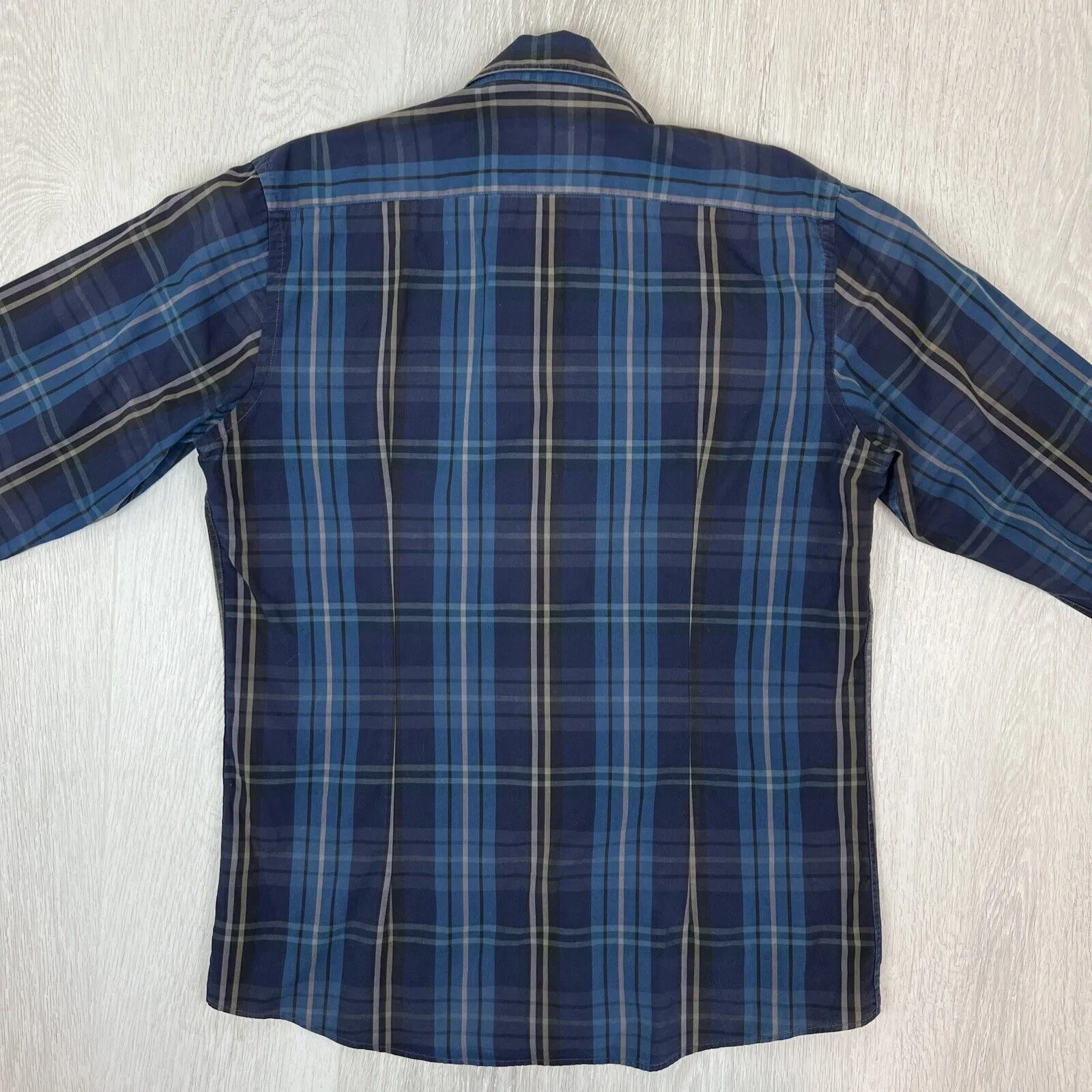 Zara Mens Long Sleeve Slim Fit Button Up Shirt Size Medium