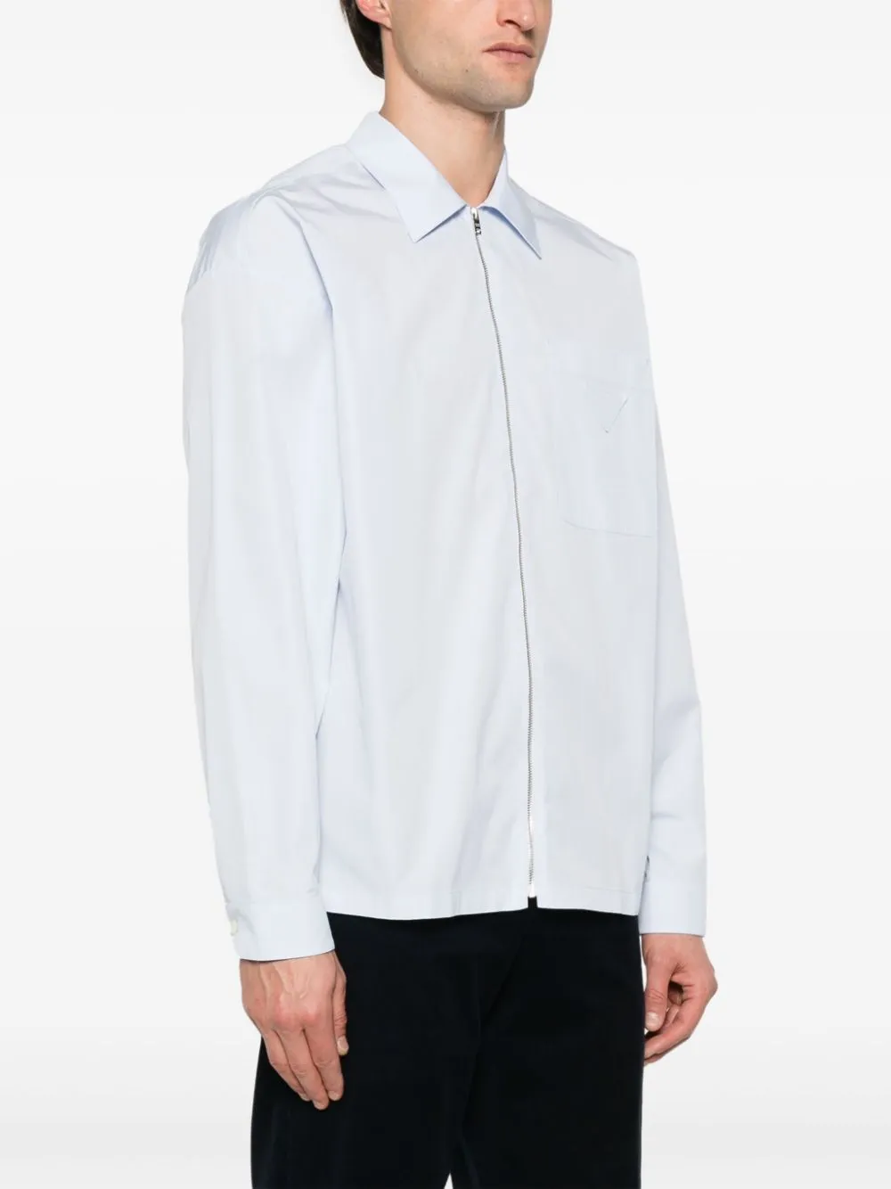 Zipped cotton shirt