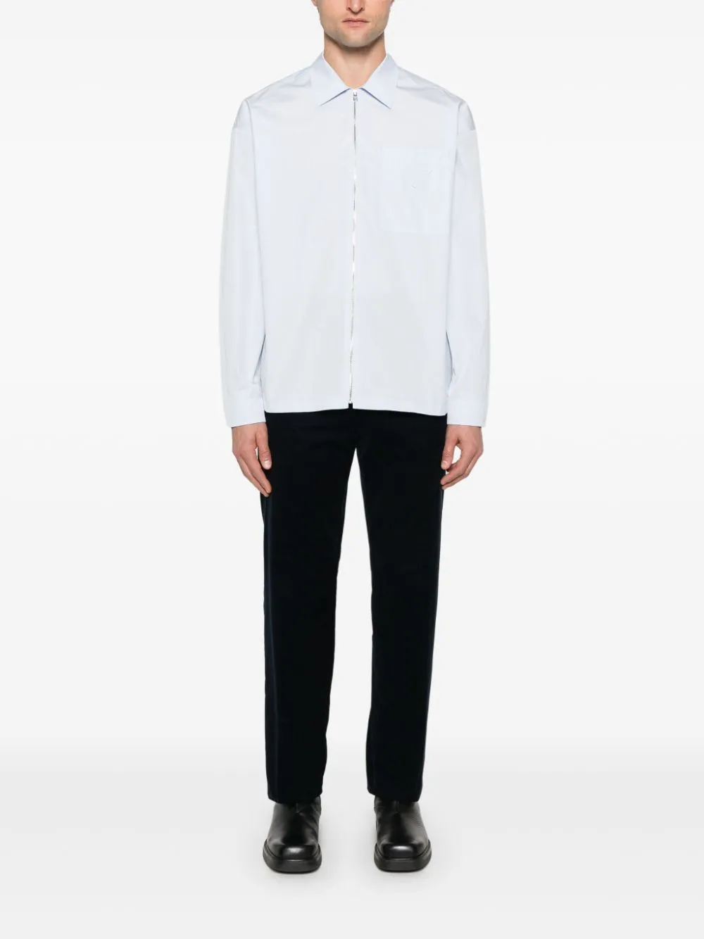 Zipped cotton shirt