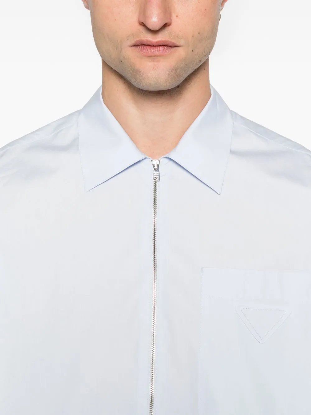 Zipped cotton shirt
